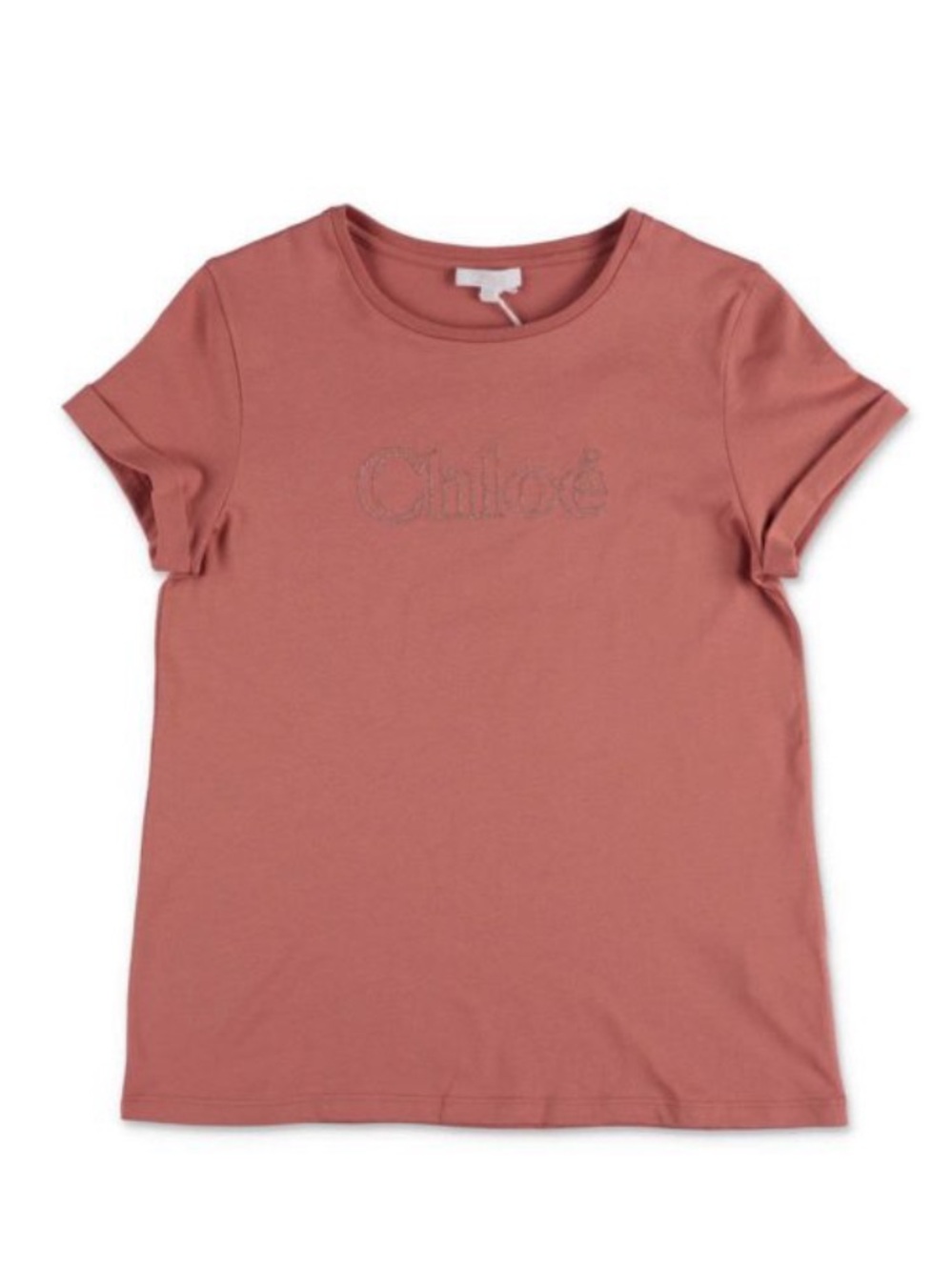 Chloe Girls' Logo Tee in Dusty Rose